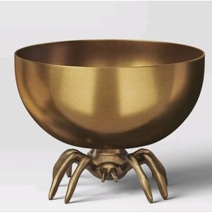 New Threshold exclusive 28 oz Halloween Stainless Stee goldl Candy Bowl